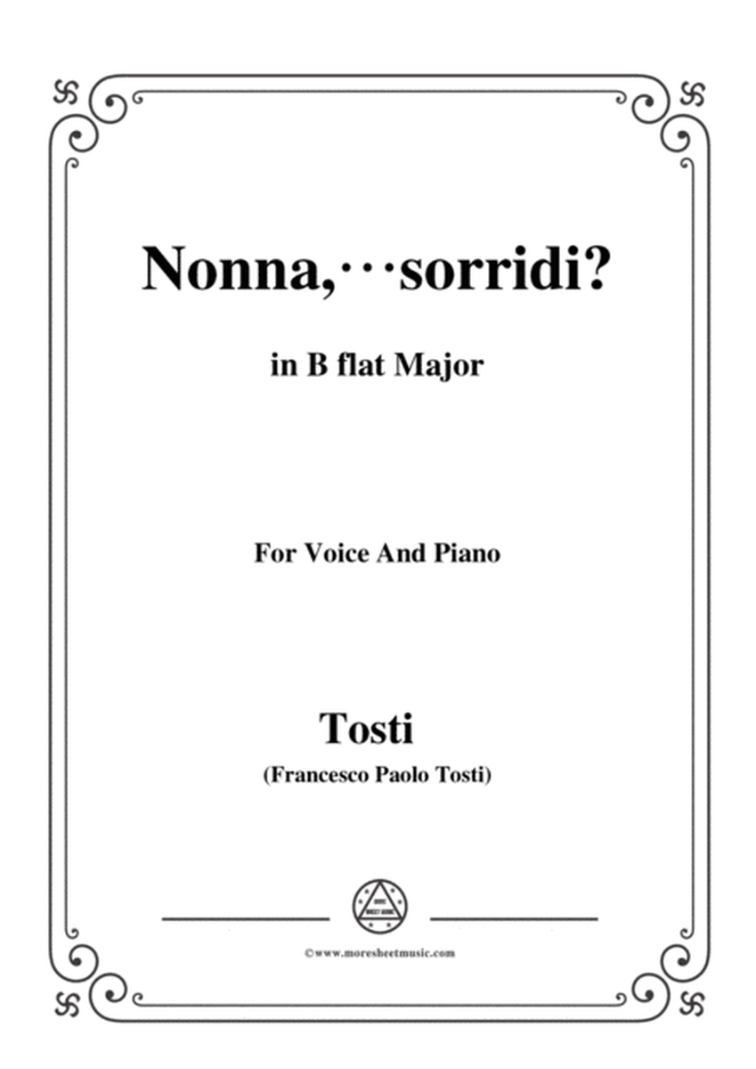 Tosti-Nonna,sorridi in B flat Major,for Voice and Piano image number null