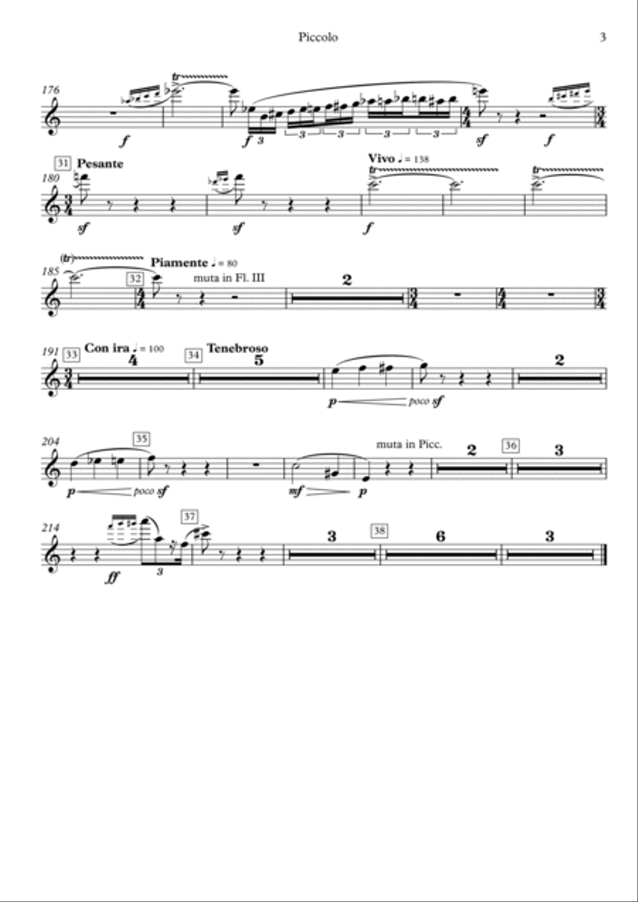 A Fragment from Apocalypse Full Orchestra scores gallery preview page 3