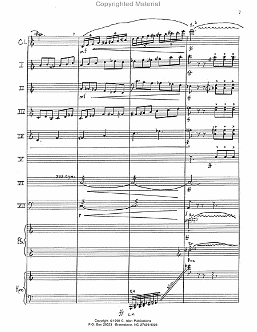 Five Pieces for Clarinet & Percussion Orchestra Percussion Ensemble scores gallery preview page 8