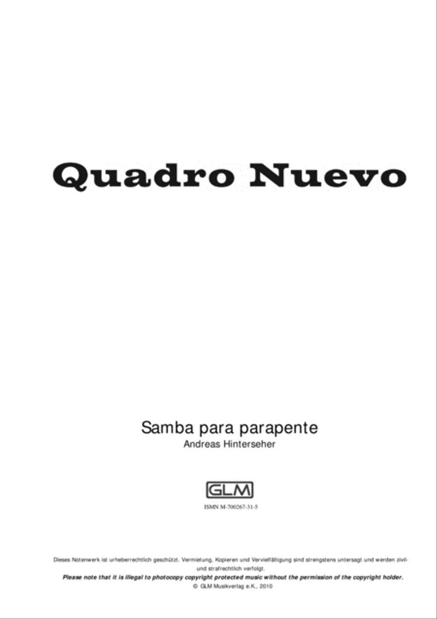Samba para Parapente Orchestra scores gallery preview page 1