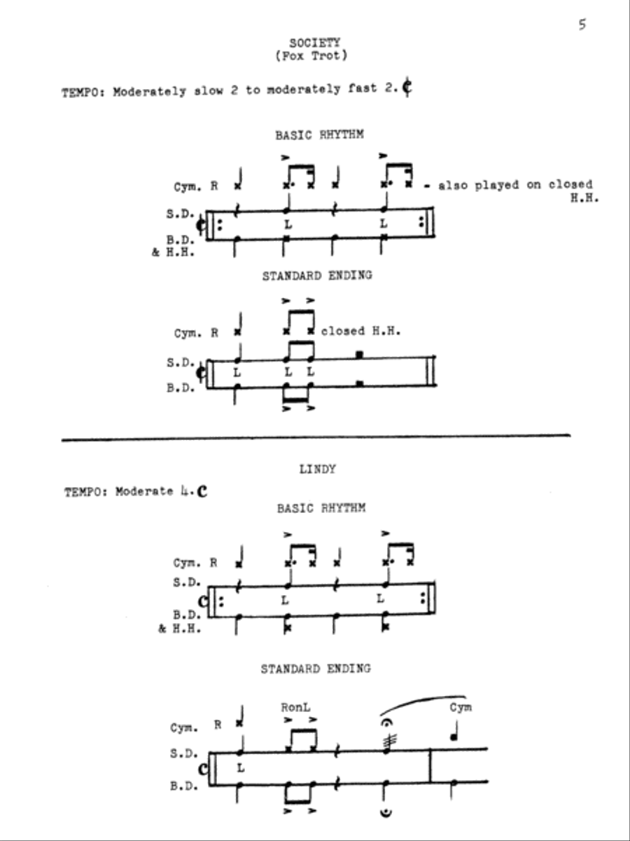 Basic Rhythms for the Club-Date Drummer