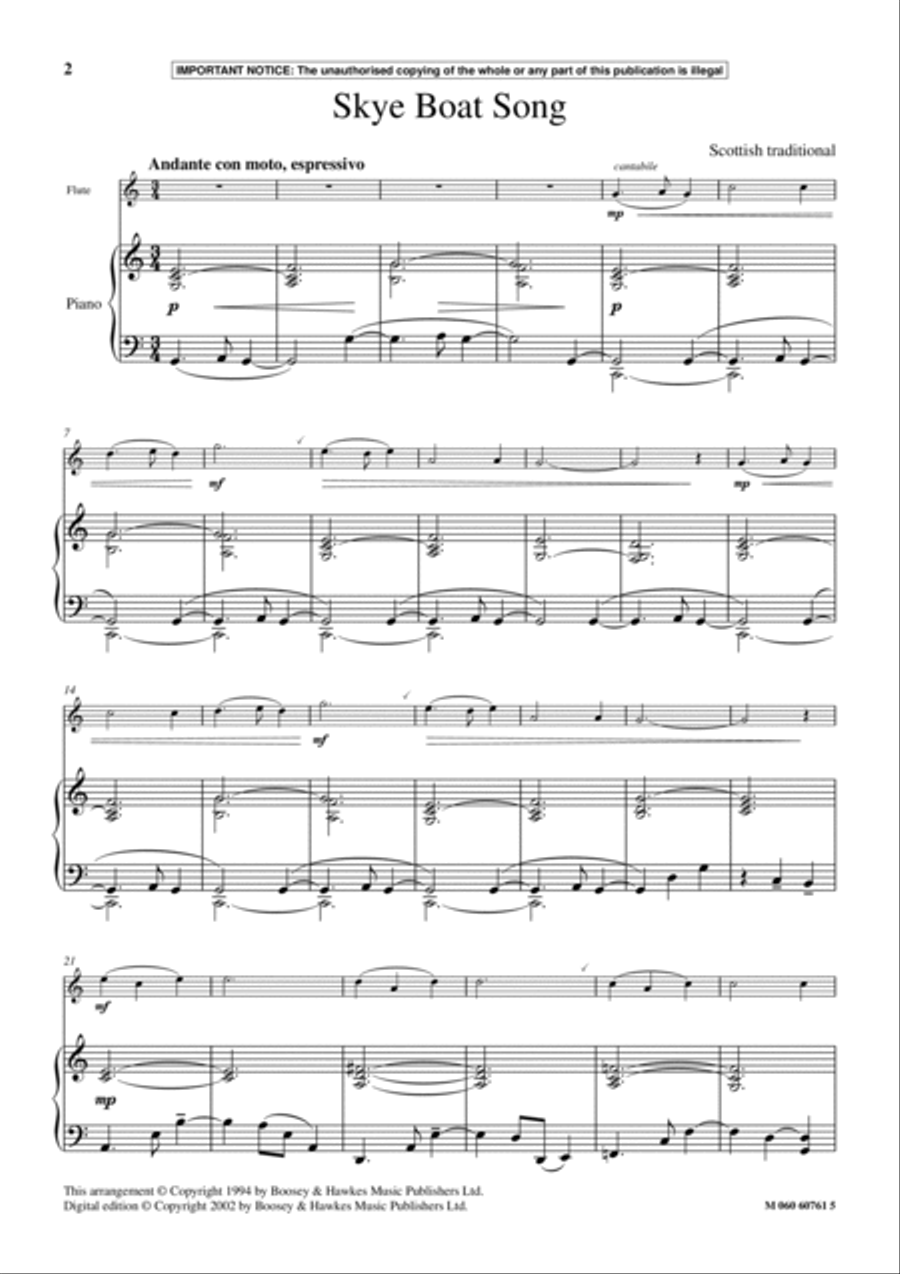 Skye Boat Song Skye Boat Song Flute Solo scores gallery preview page 2