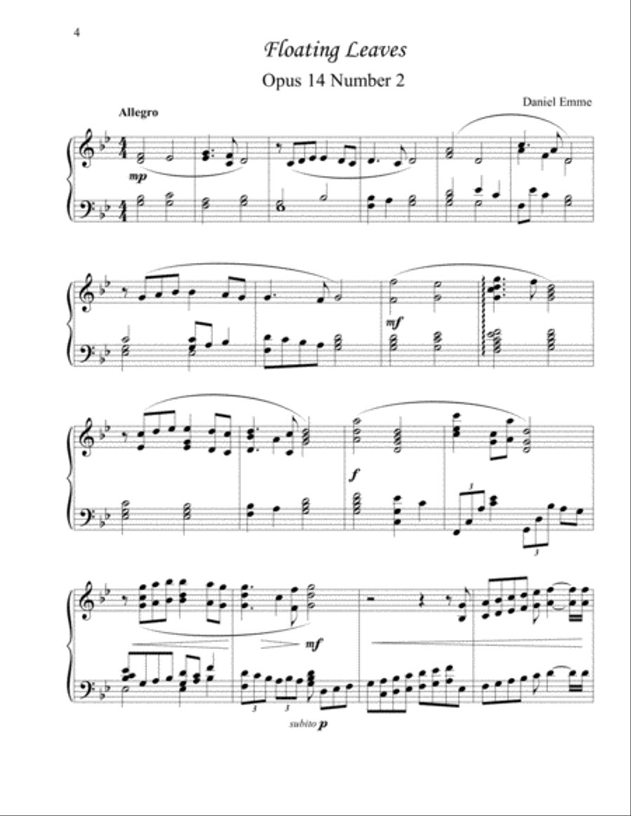 Autumnal Poems: Opus 14 Piano Solo scores gallery preview page 4