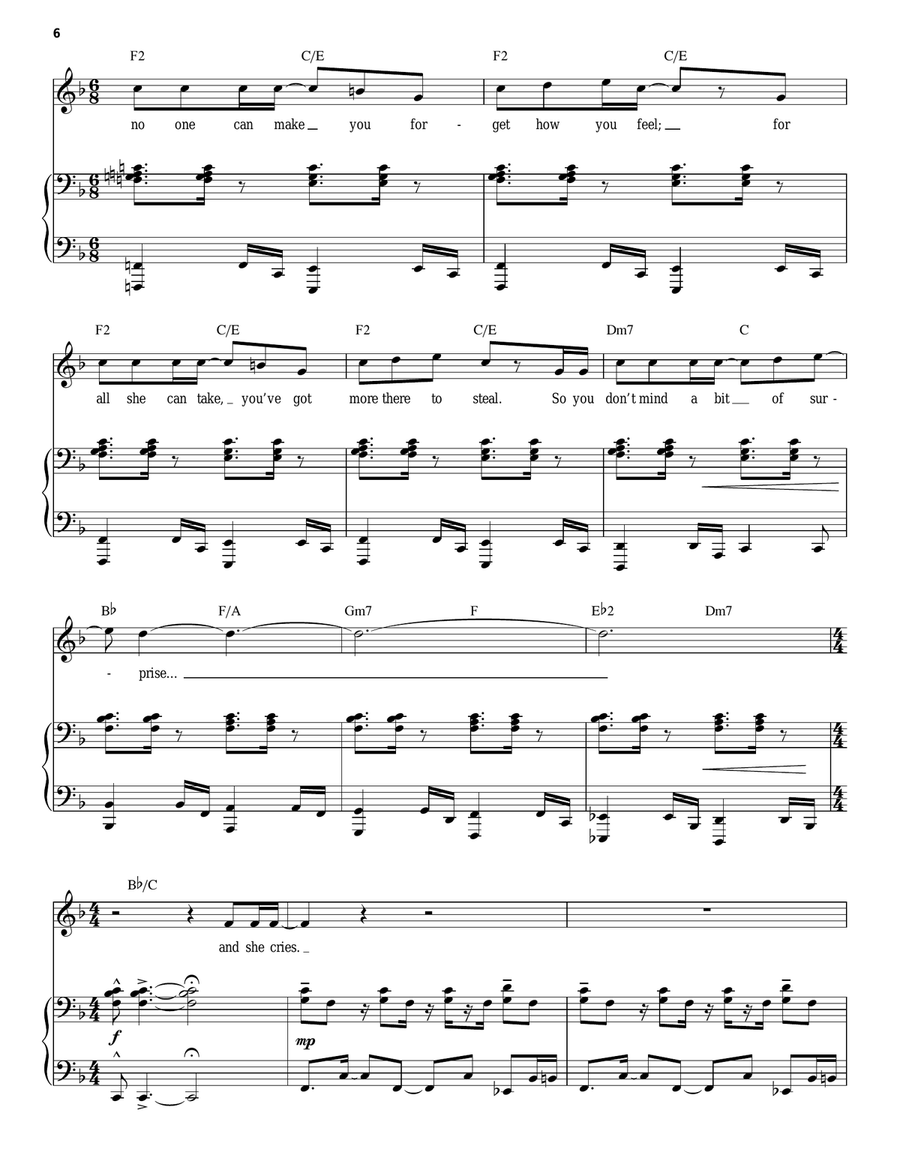 She Cries (from Songs for a New World) Piano, Vocal scores gallery preview page 6