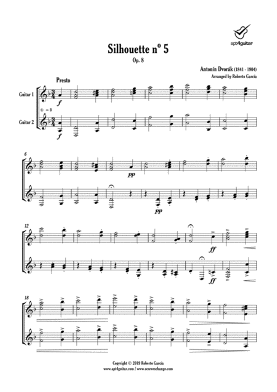 Silhouette nº 5 Classical Guitar scores gallery preview page 2