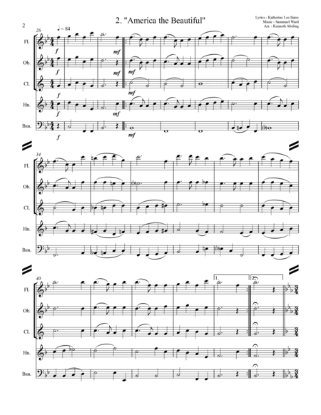 The U.S. National Anthem and The Americas (for Woodwind Quintet)