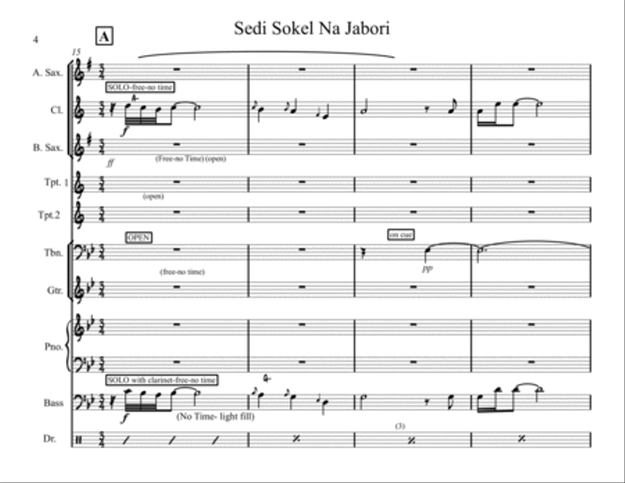 Sedi Sokel Na Jabori Sedi Sokel Na Jabori Jazz Ensemble scores gallery preview page 4
