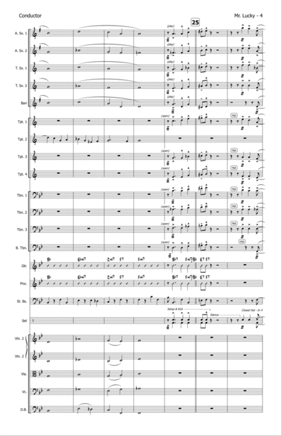Mr. Lucky - Score Only Mr. Lucky - Score Only Jazz Ensemble scores gallery preview page 6