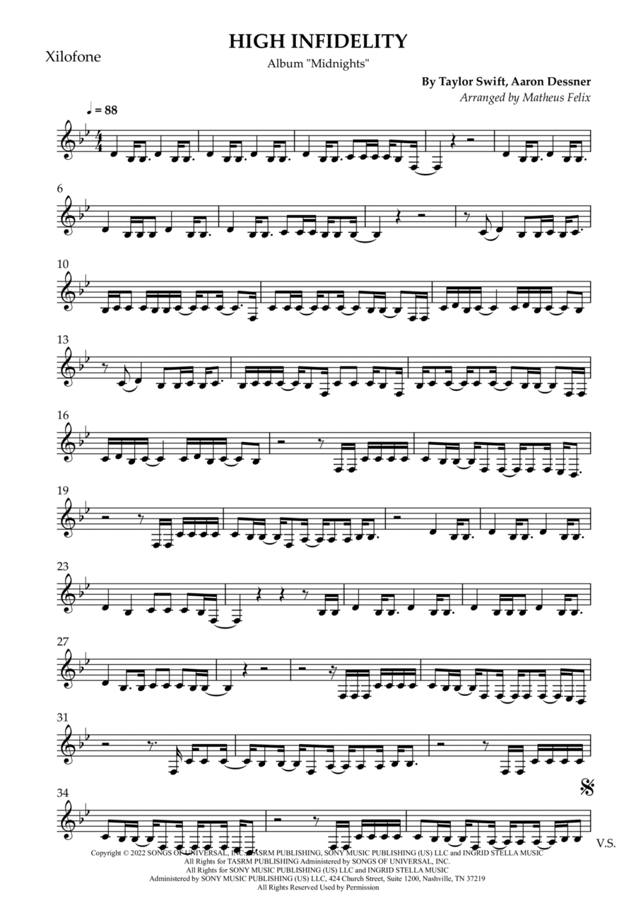 High Infidelity Percussion scores gallery preview page 1