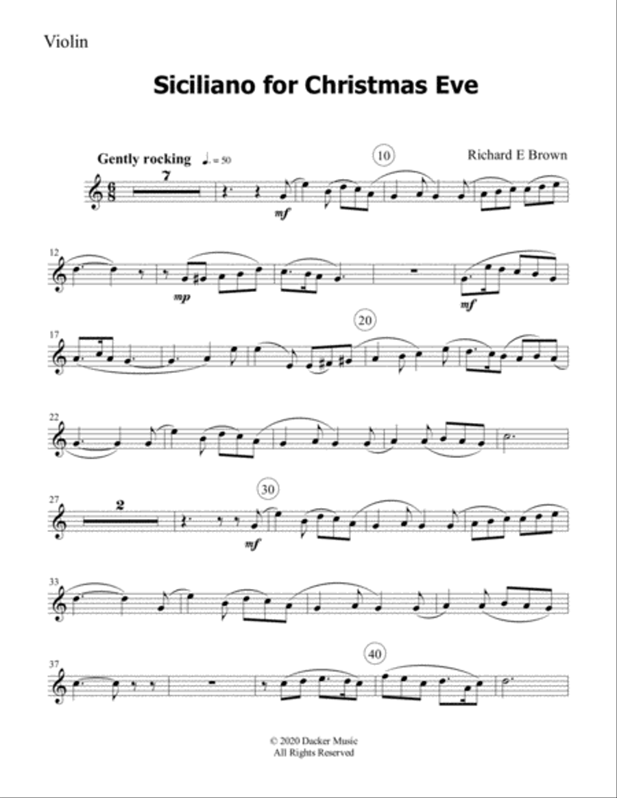 Siciliano for Christmas Eve - String Trio String Trio scores gallery preview page 5