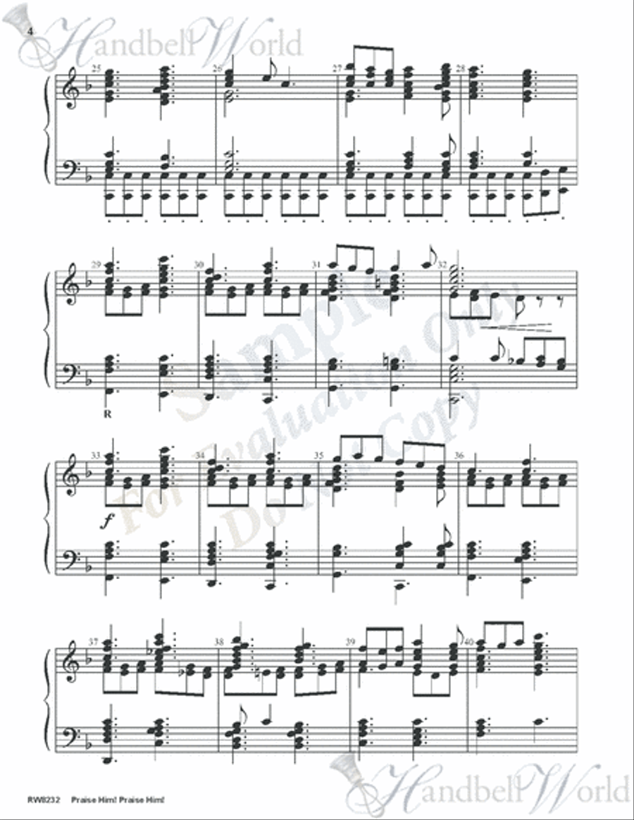 Praise Him! Praise Him! Praise Him! Praise Him! 5-Octaves scores gallery preview page 4