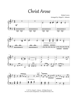 Christ Arose - Intermediate Piano Solo