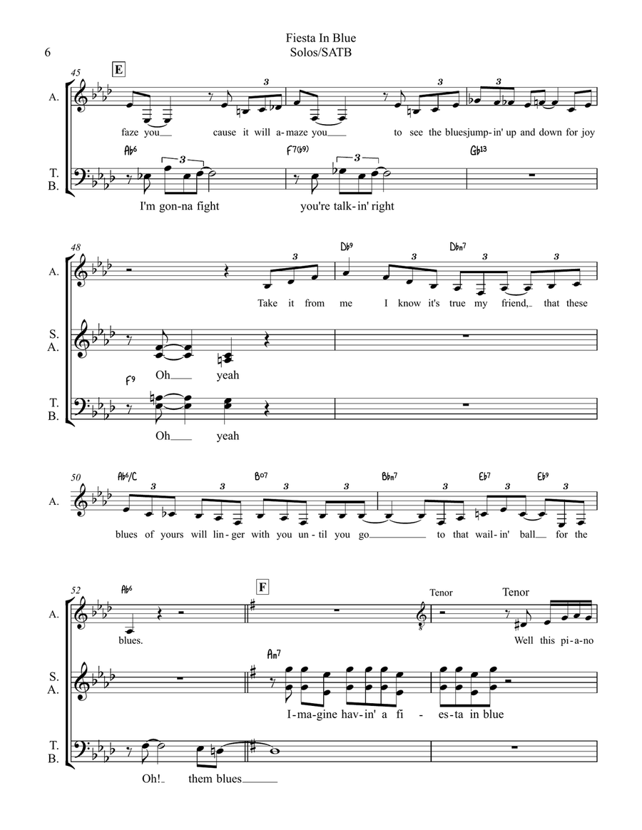 Fiesta In Blue 4-Part scores gallery preview page 6