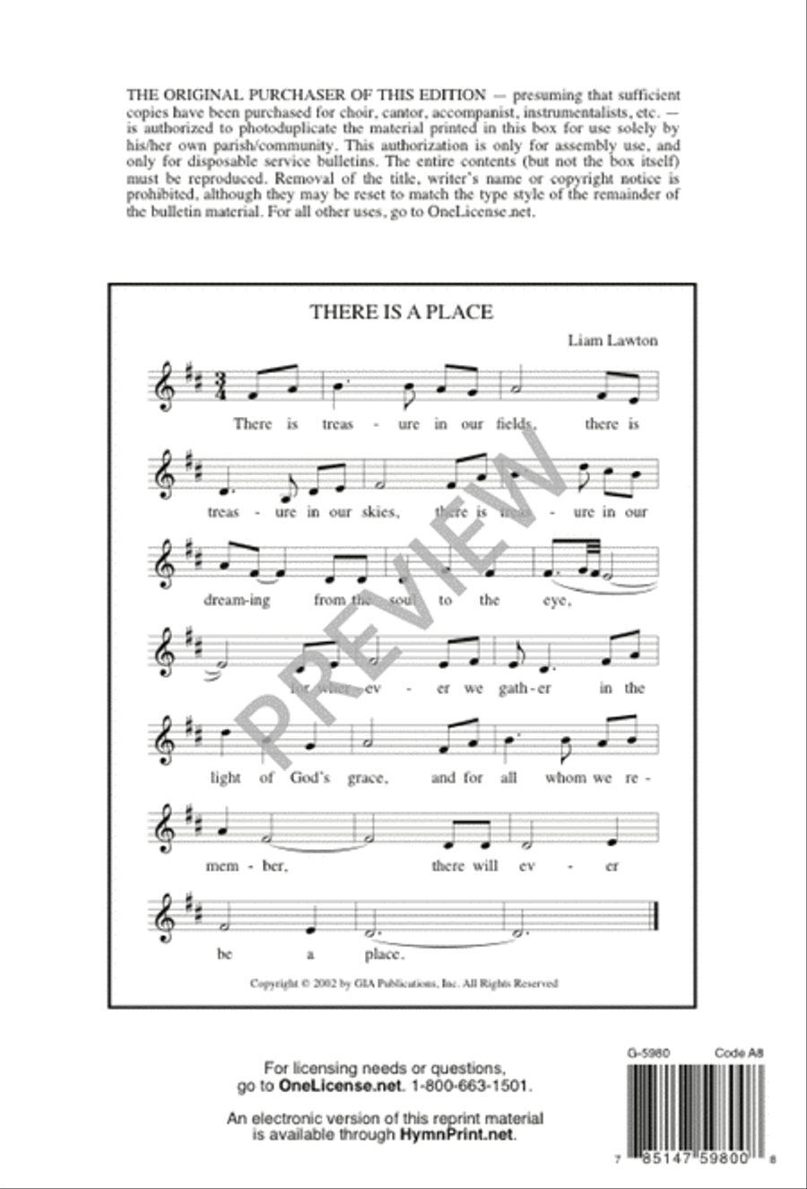 There Is a Place 4-Part scores gallery preview page 8