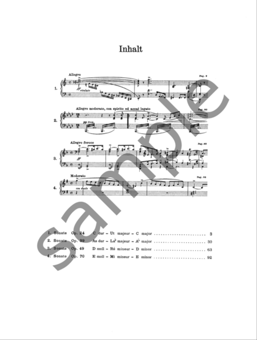 Piano Works -- Sonatas Piano Works -- Sonatas Piano scores gallery preview page 2