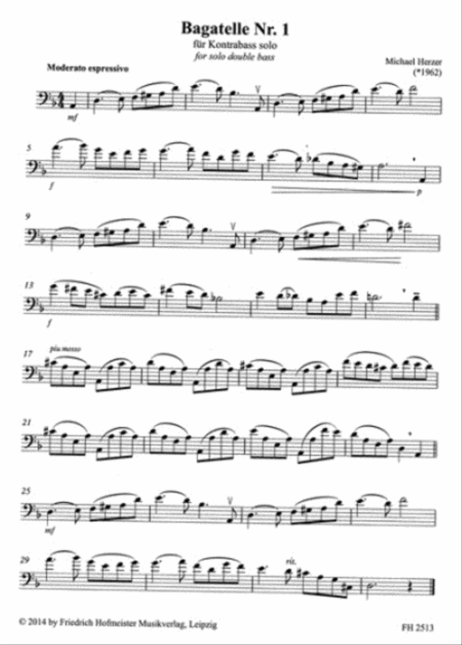 6 Bagatellen Double Bass scores gallery preview page 2