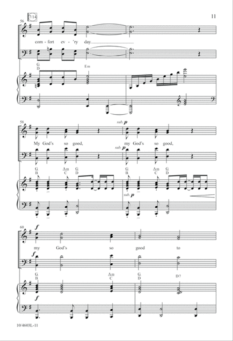 My God's So Good to Me 4-Part scores gallery preview page 12