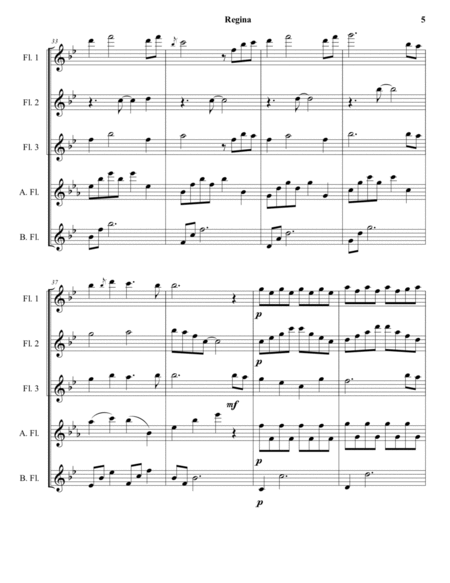 Regina (Flute Choir Arrangement) image number null