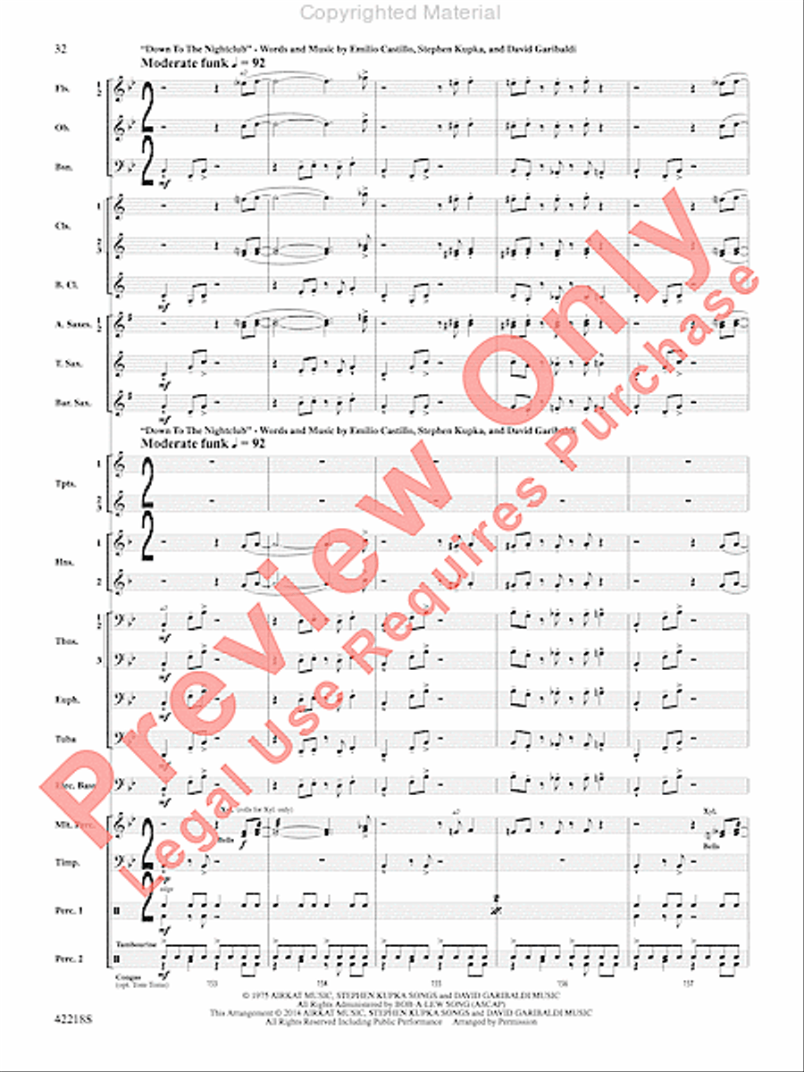 Tower of Power Greatest Hits Concert Band scores gallery preview page 31