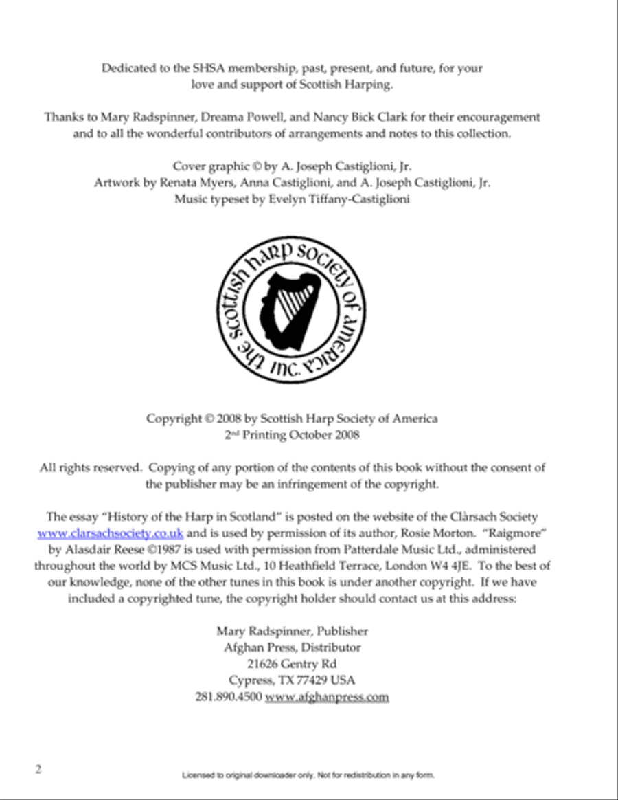Scottish Harp Celebration Harp scores gallery preview page 3