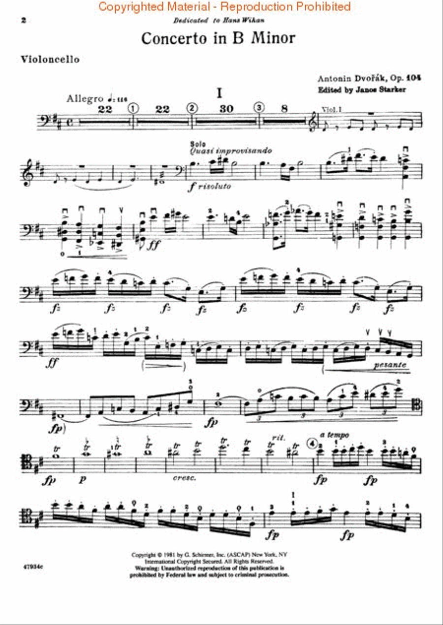 Cello Concerto In B Minor - Cello/Piano Orchestra scores gallery preview page 2