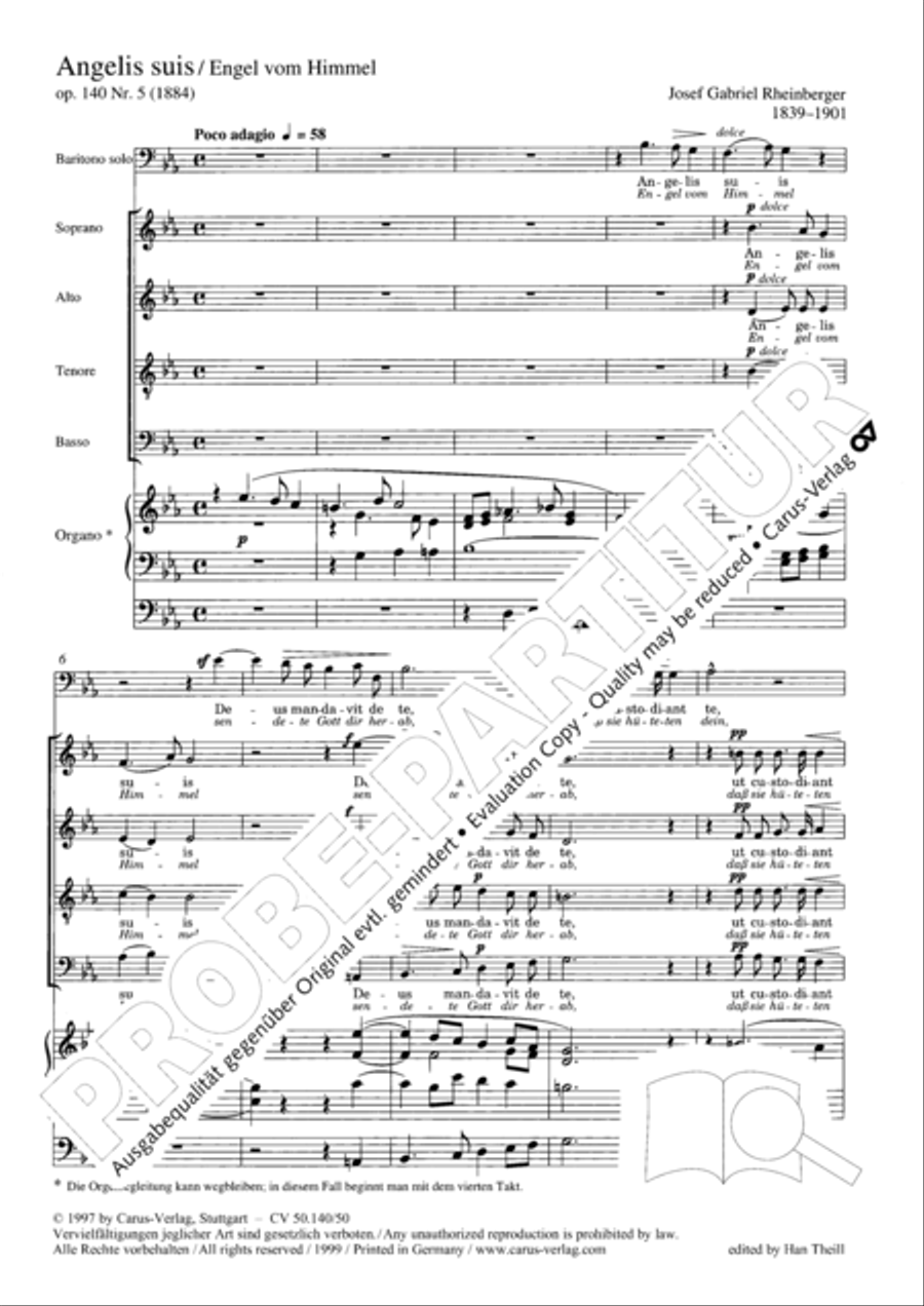Angelis suis (Engel vom Himmel) 4-Part scores gallery preview page 3