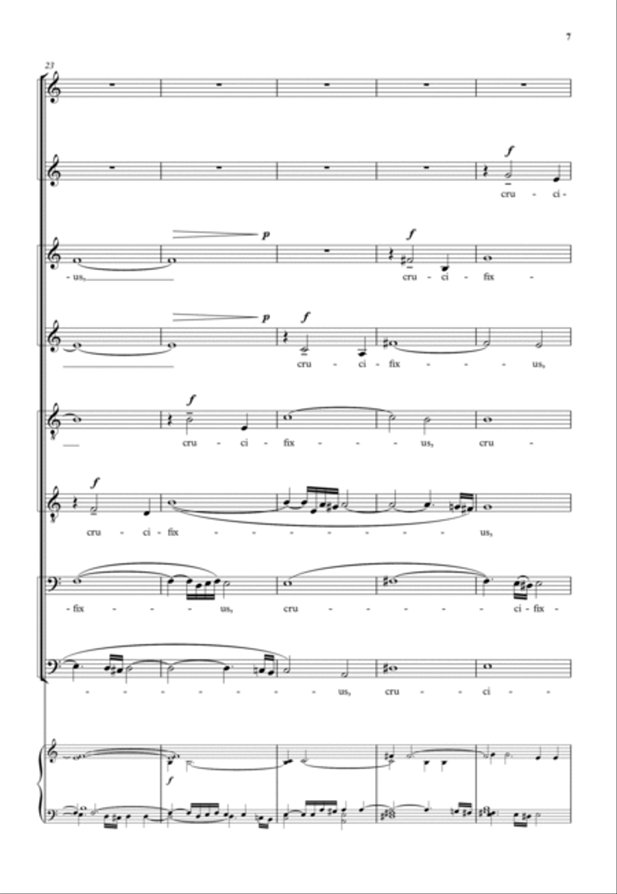 Crucifixus Re-imagined SSAATTBB scores gallery preview page 6