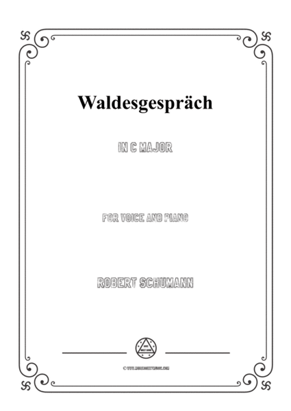 Schumann-Waldesgespräch in C Major,for Voice and Piano image number null