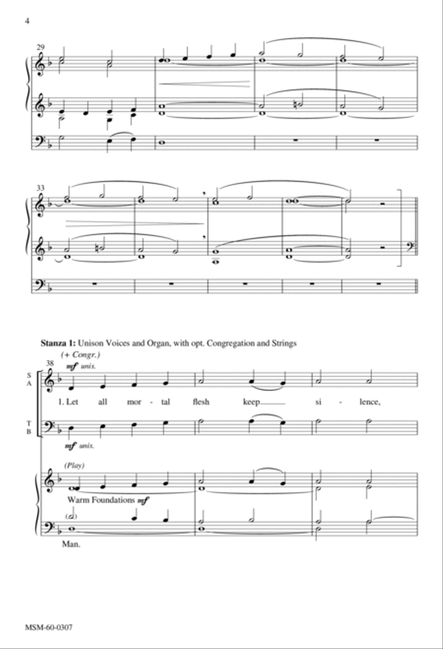 Let All Mortal Flesh Keep Silence 4-Part scores gallery preview page 3