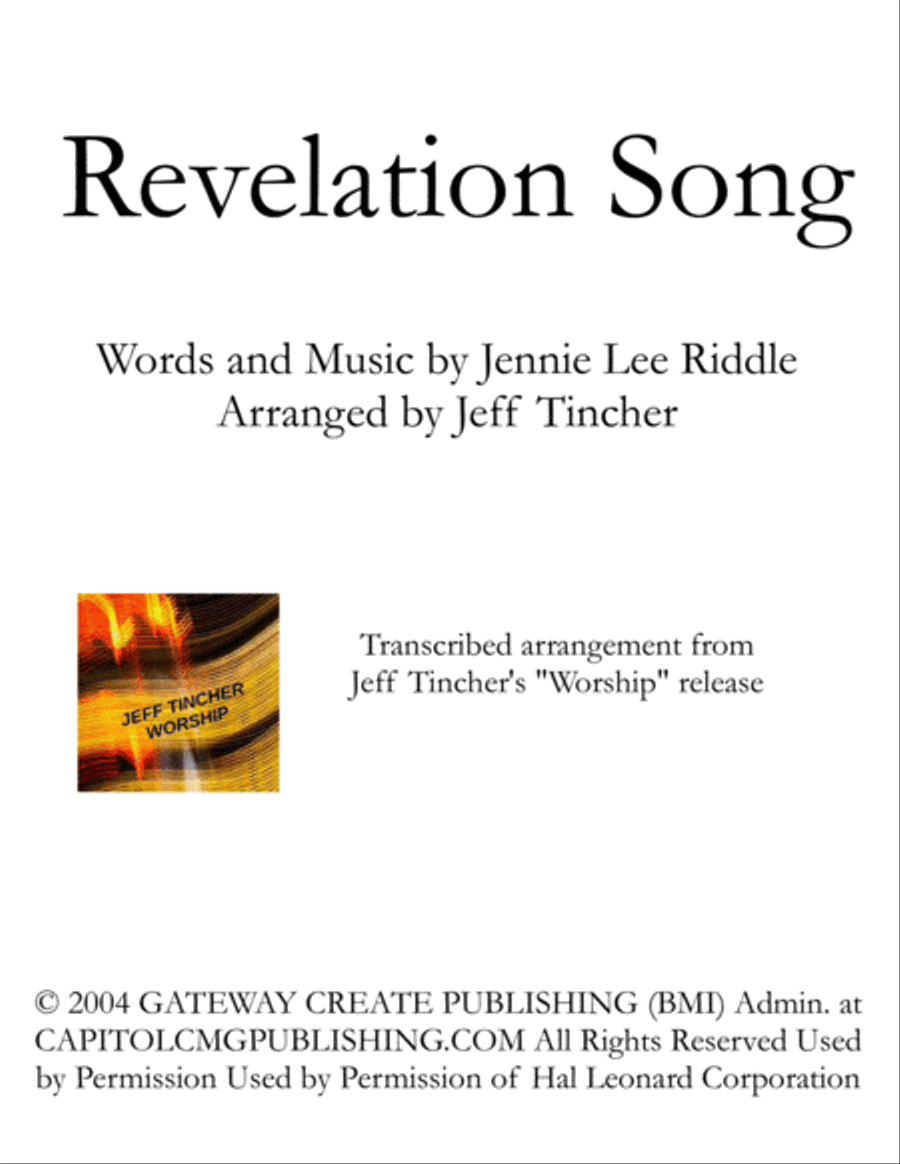 Revelation Song Large Ensemble scores gallery preview page 1