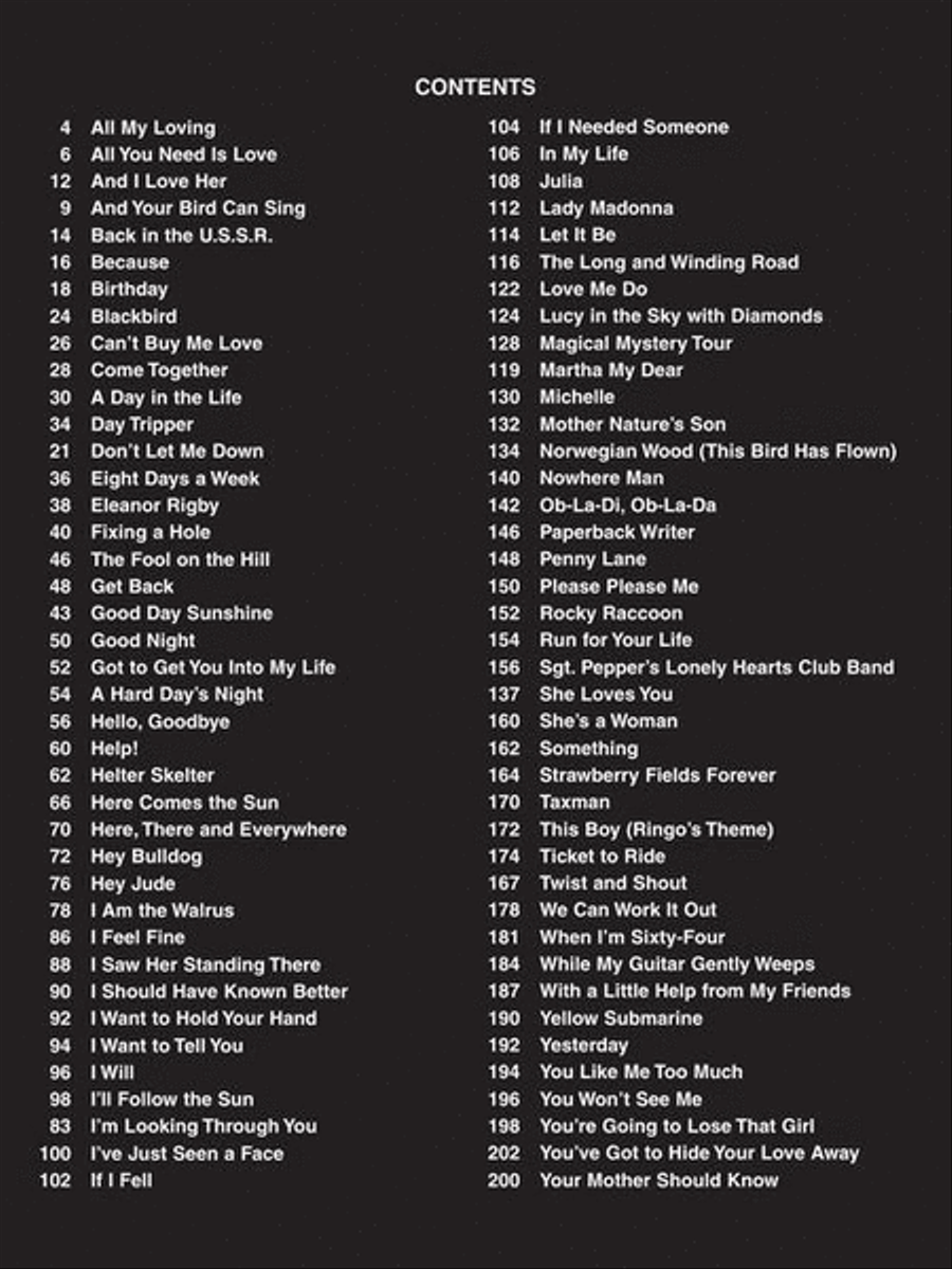Best of the Beatles – 2nd Edition Voice scores gallery preview page 4