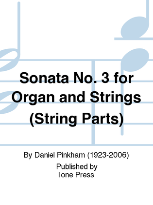 Sonata No. 3 for Organ and Strings (String Parts)
