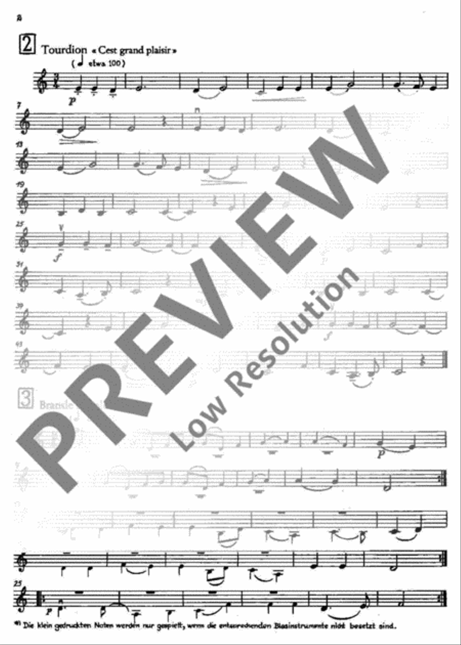 Suite französischer Tänze Violin scores gallery preview page 3