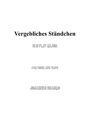 Brahms-Vergebliches Ständchen in D flat Major,for voice and piano