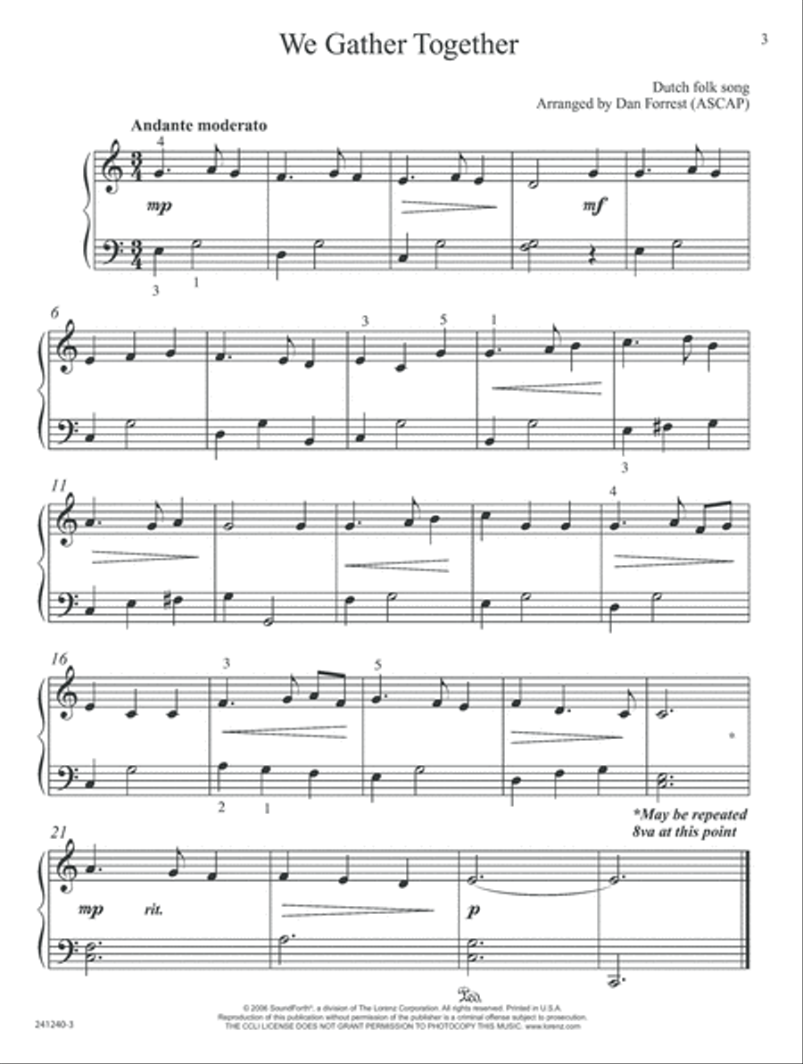 Easy Seasonal Piano Solos Easy Piano scores gallery preview page 3