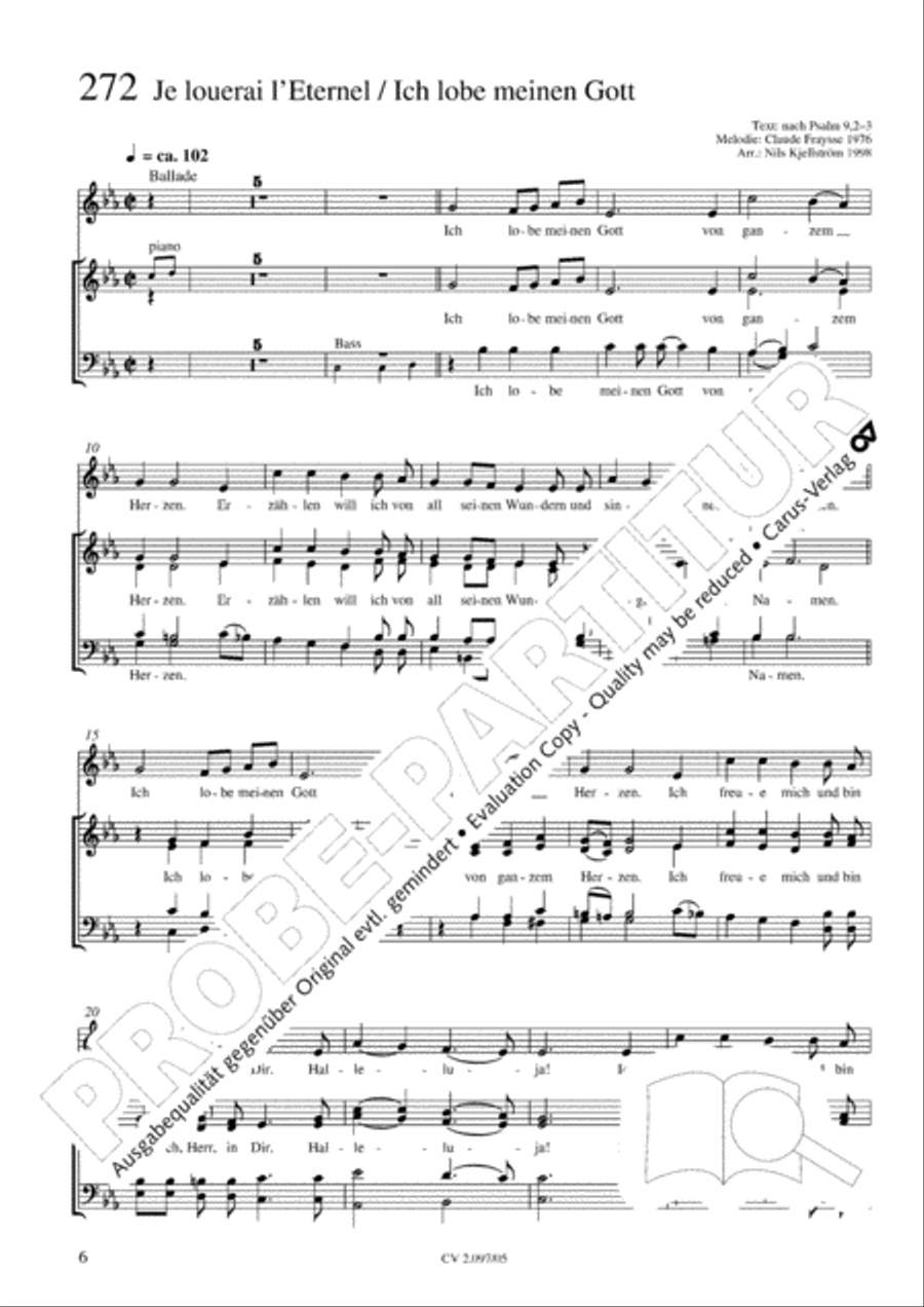 Pop-Chorbuch zum EG: Morning has broken Choir scores gallery preview page 7