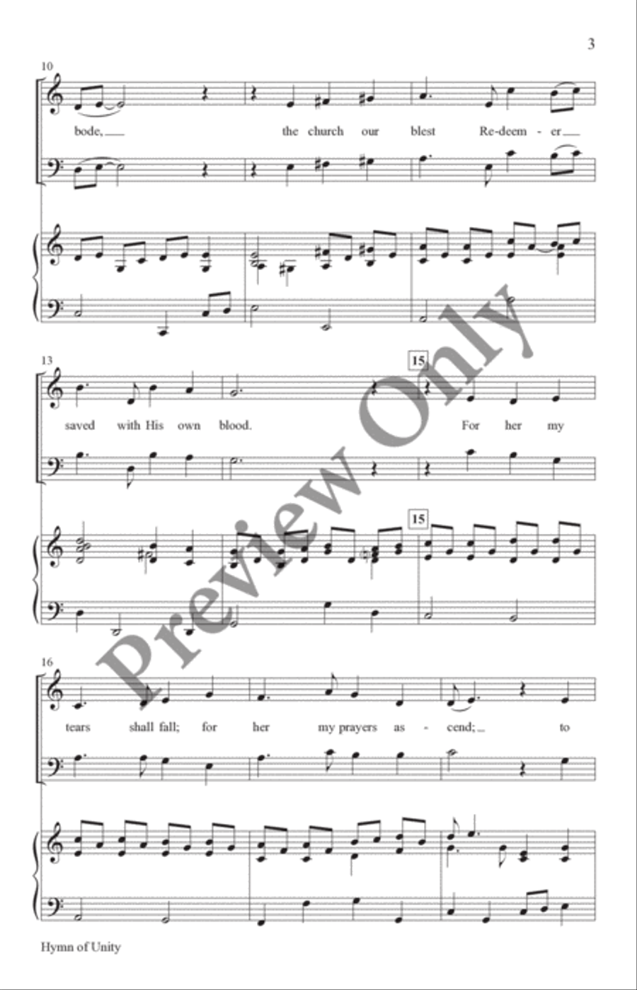 Hymn of Unity Hymn of Unity 4-Part scores gallery preview page 3
