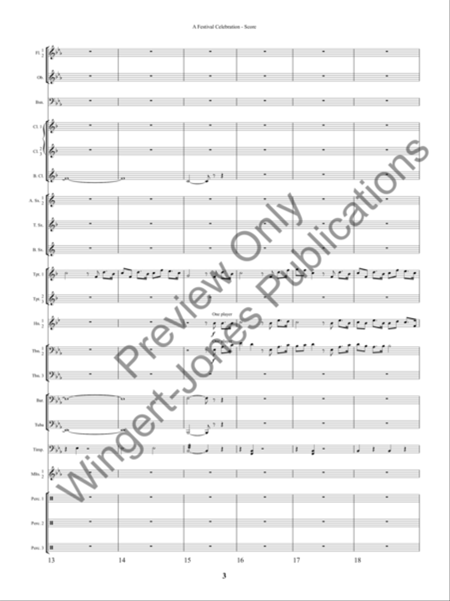A Festival Celebration A Festival Celebration Concert Band scores gallery preview page 6