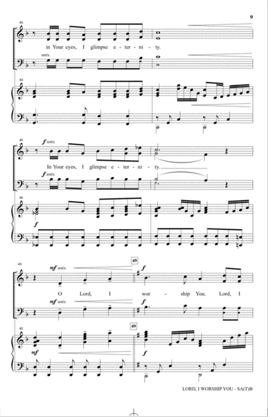 Lord, I Worship You Lord, I Worship You 4-Part scores gallery preview page 8