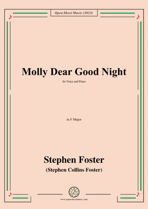 Book cover for S. Foster-Molly Dear Good Night,in F Major