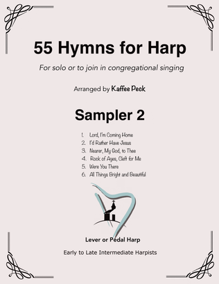 Book cover for 55 Hymns for Harp: Sampler 2