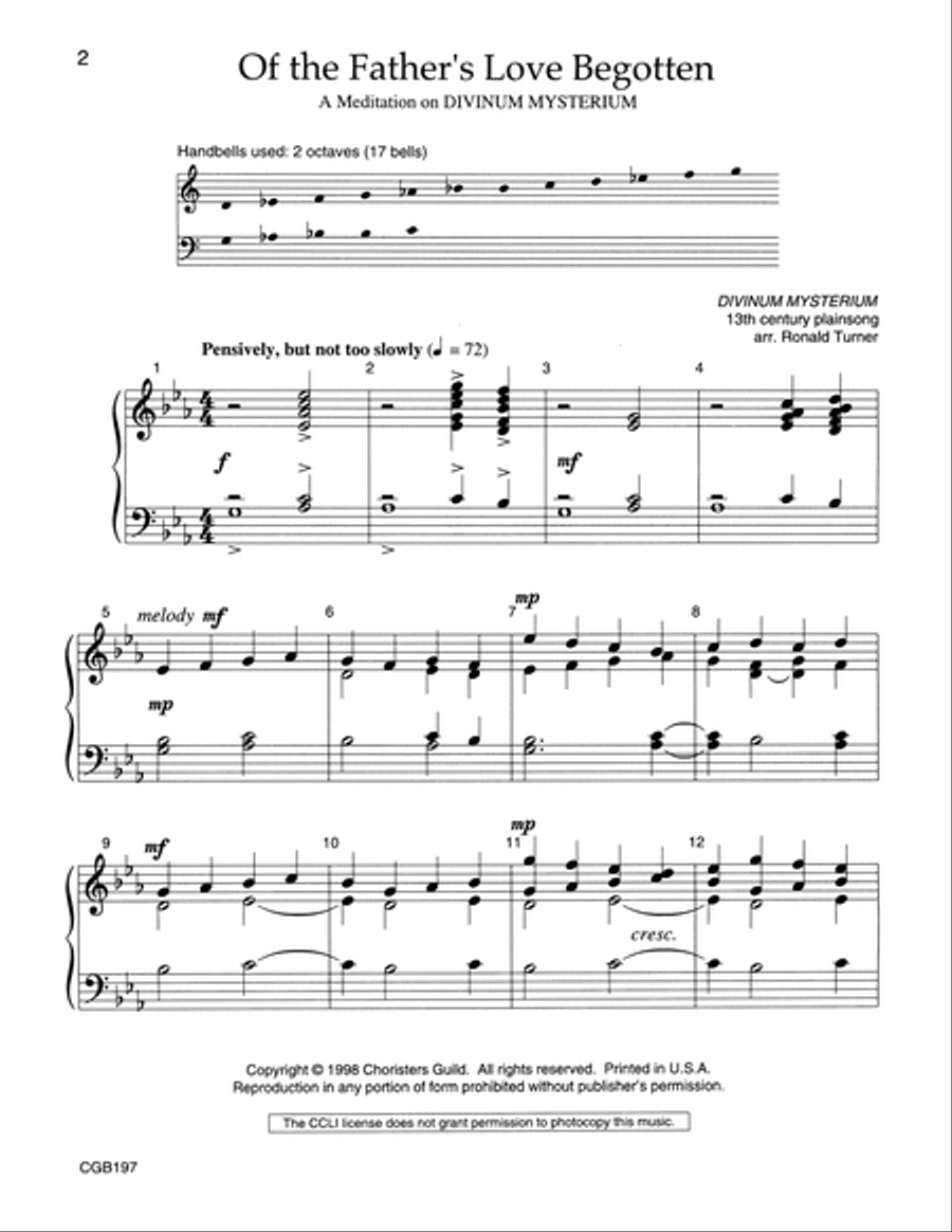 Of the Father's Love Begotten 2-Octaves scores gallery preview page 2