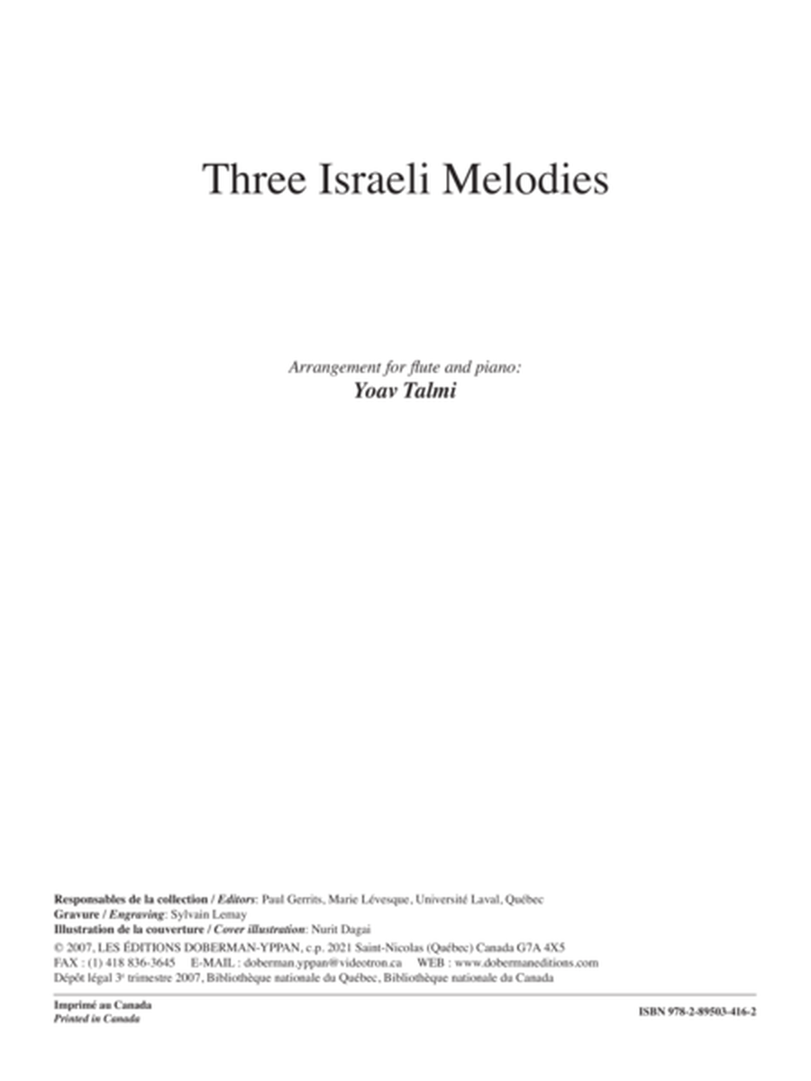 Three Israeli Melodies