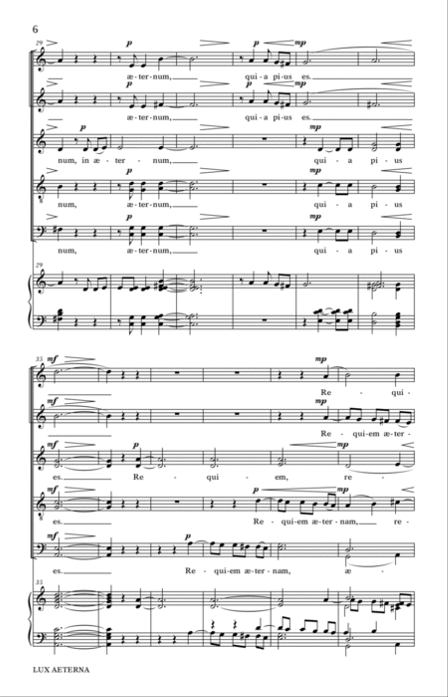 Lux Aeterna 4-Part scores gallery preview page 4
