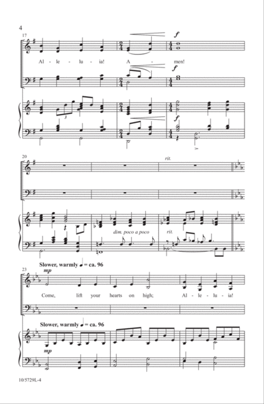 Come, Christians, Join to Sing 4-Part scores gallery preview page 4