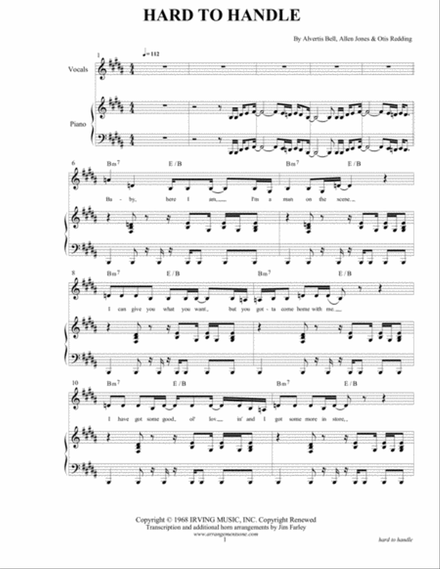 Hard To Handle Voice scores gallery preview page 3