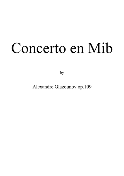 Concerto for Alto Saxophone & Strings Op.109bis, transcribed for wind ensemble - score