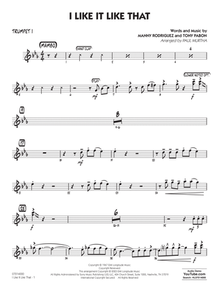 Book cover for I Like It Like That (arr. Paul Murtha) - Trumpet 1