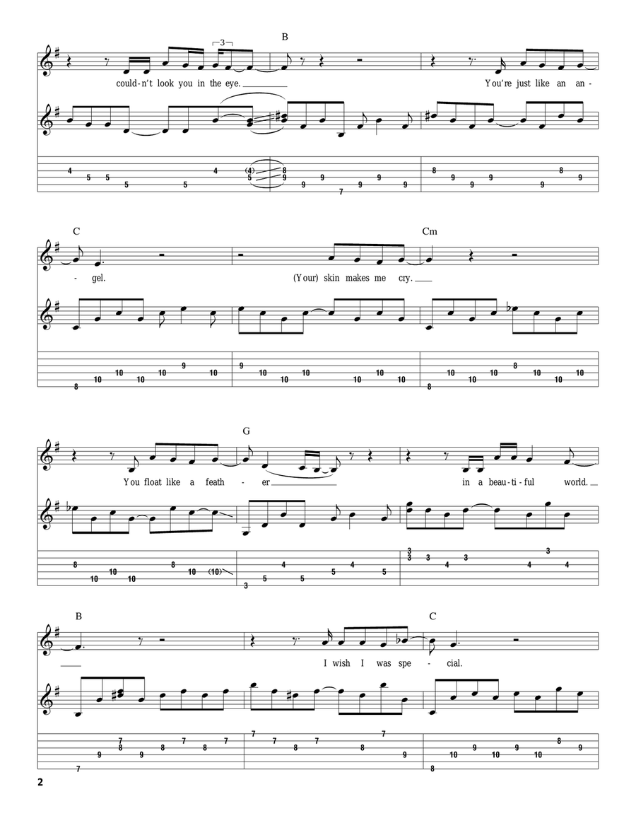 Creep Acoustic Guitar scores gallery preview page 2