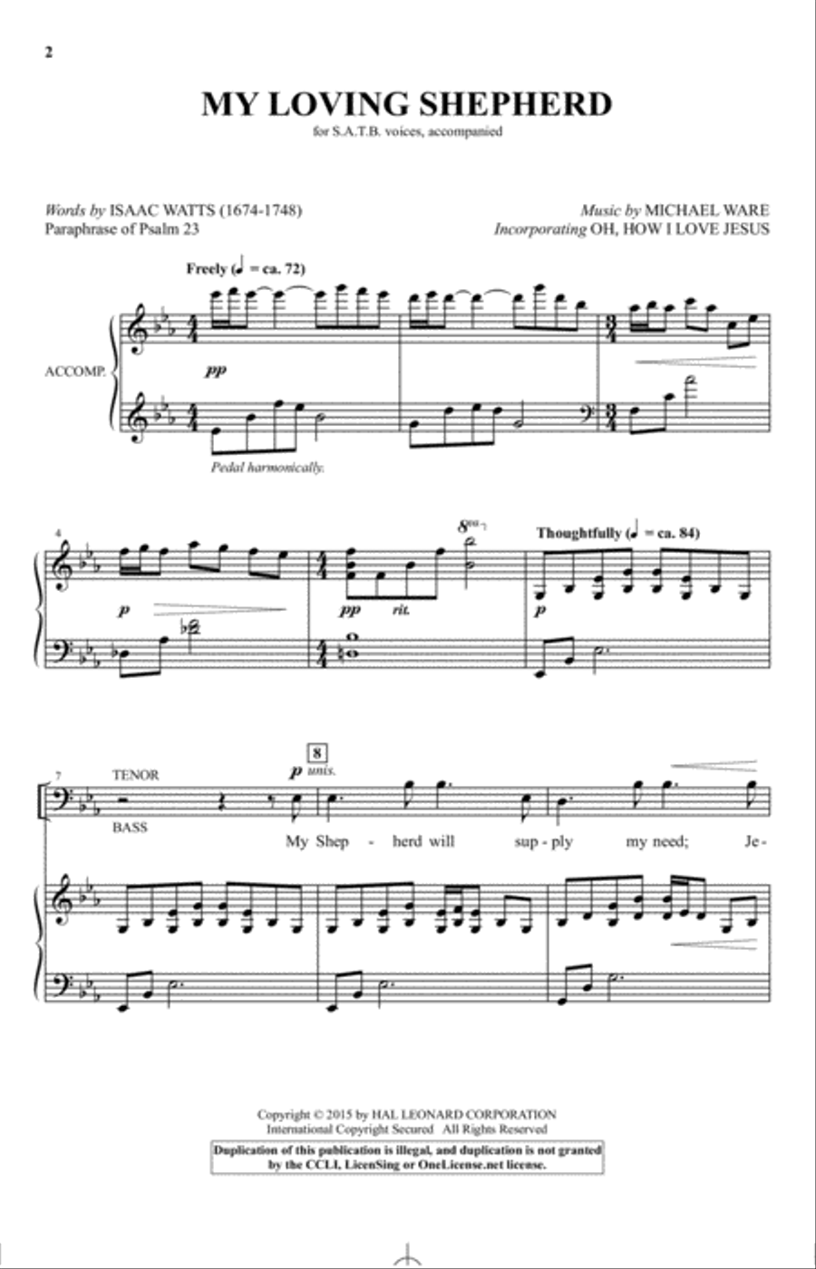 My Loving Shepherd My Loving Shepherd 4-Part scores gallery preview page 1